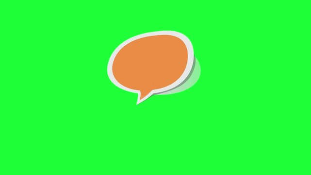 Orange speech bubble animation green