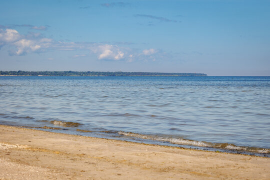 Sandy Baltic Sea beach in Jaunkemeri area of Jurmala city on a Baltic Coast, Latvia