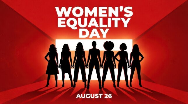 Women holding hands celebrating Women's Equality Day