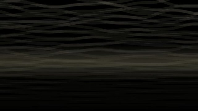 Abstract dark background with smooth wavy horizontal lines, subtle light and shadow texture, futuristic digital wave pattern for design