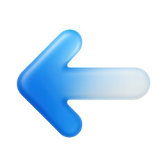 Fototapeta premium PNG Blue gradient left arrow icon.