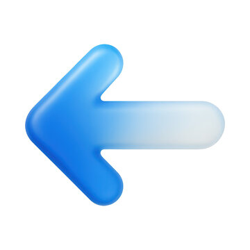 PNG Blue gradient left arrow icon.
