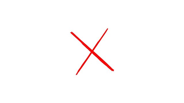 Grunge White Painted Cross Symbol Motion Graphics with Alpha Channel