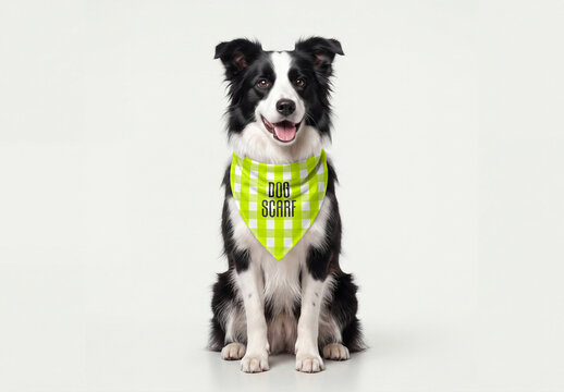 Dog Scarf Bandana Mockup