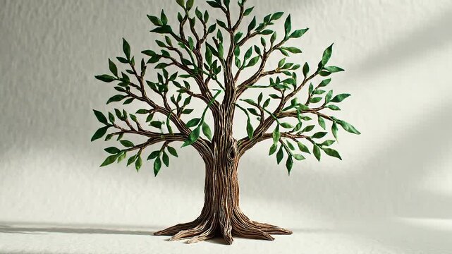 折り紙の種から芽吹く紙細工のコマ撮り