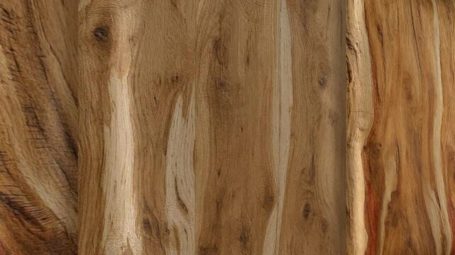 Strong Natural Movement Along Hickory Wooden Boards Featuring Expressive Grain Patterns, Organic Texture, Rustic Surface Detail and Durable Material Character