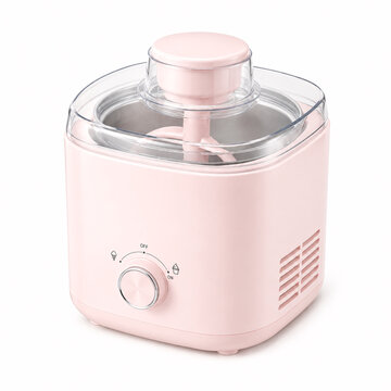 Pink handheld electric butt plug massager with transparent casing and analog dial