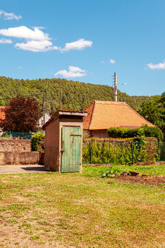 real Wooden Outhouse Toilet &mdash; known variously bog, dunny, long-drop, or privy. non-flushing toilet. until mid-20th century Standard toilet in rural areas 