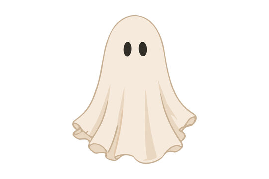 Minimalist ethereal ghost outline, Simple boho spooky spirit