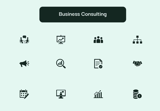 Business Consulting Icon Set