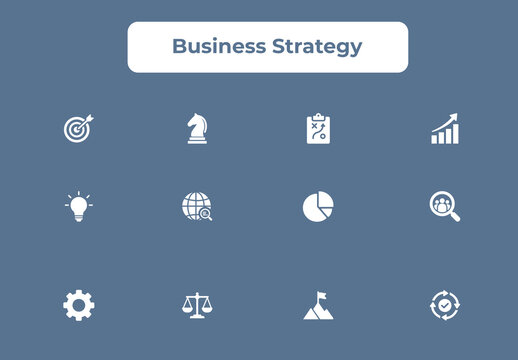 Business Strategy Icon Set