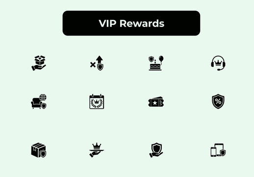 VIP Rewards Icon Set
