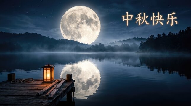 Celebrating the mid autumn festival a time for family reunions moon gazing and enjoying delicious mooncakes under the radiant full moon's gentle