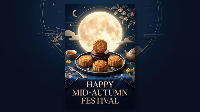 Celebrating the mid autumn festival a time for family reunions moon gazing enjoying mooncakes and appreciating the beauty of the full harvest