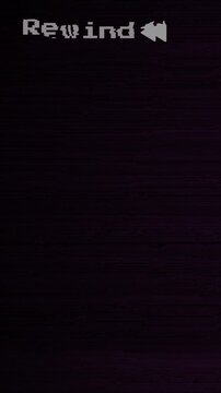 Digital Glitch Transition Signal Distortion Vertical Retro Rewind Overlay with Pixelated Typeface and Analog Glitch Texture 4k video vertical