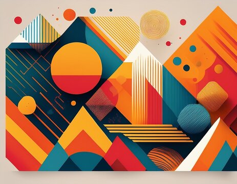 minimalist flat design with geometric shapes patterns and vibrant colors perfect for fashion product launch teaser campaigns digital marketing and brand advertising