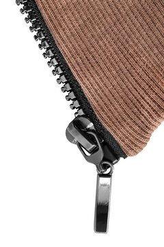 Jacket zipper closeup