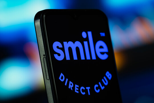 Nashville, United States- 7 July 2026: Smile Direct Club logo is seen on a smartphone.
