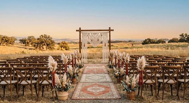 boho style wedding decoration