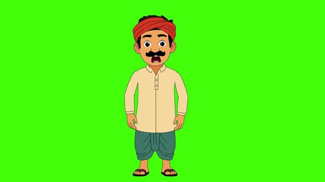 2d cartoon surprised pose_farmer surprised pose_2d village charecter 2d animation