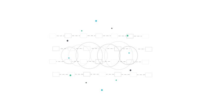 Abstract digital network architecture showing interconnected system nodes and data flow structure on white background