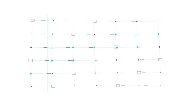 Minimalist UI design elements set with interface icons and wireframe symbols on white background