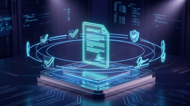 Automated digital contract approval system with crypto security