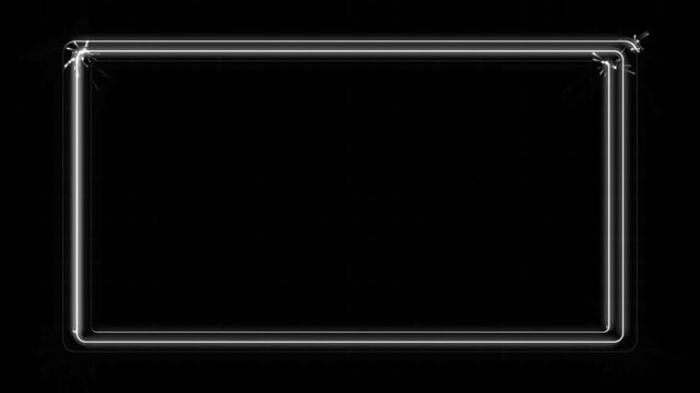 Six blank glass frames with subtle light reflections on a dark background