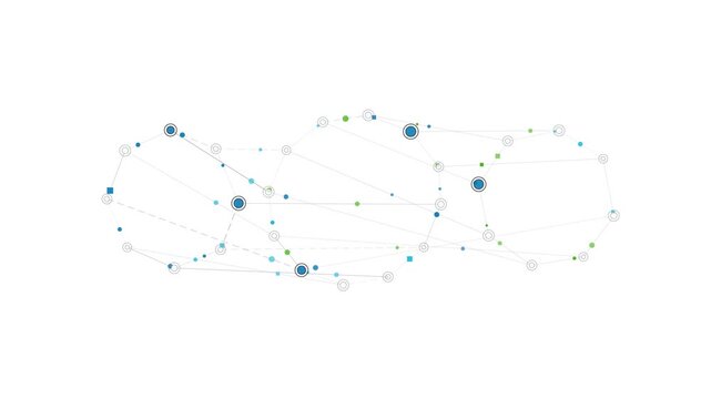 Abstract digital network connection vector illustration with dots and lines representing database tech connectivity on white background