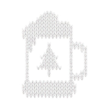 PNG Knitted beer mug design