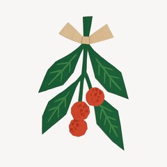 Naklejka premium Festive botanical holiday decoration