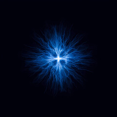 Fototapeta premium Abstract Blue Starburst Light Flare Overlay for Creative Design