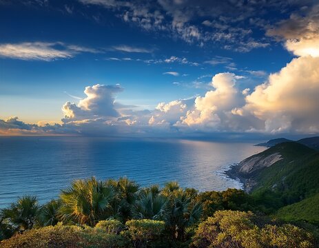 morning clouds of the ocean