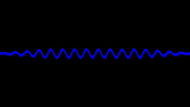 Abstract glowing sine wave animation with smooth oscillating line motion on dark background minimal modern design seamless loop alpha transparent ideal for tech visuals. alpha channel