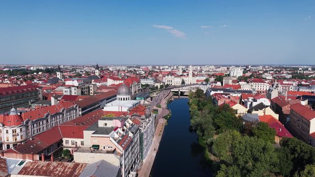 Oradea city center,Romania, drone footage 4k ProRes rec.709 dlog