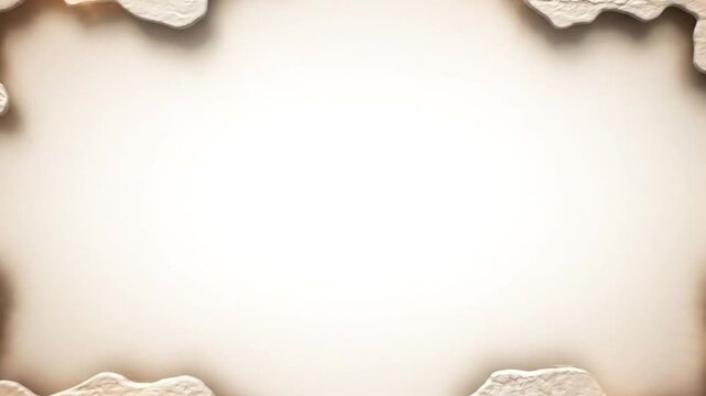 Empty parchment paper frame with torn edges for creative design projects and vintage style document background templates