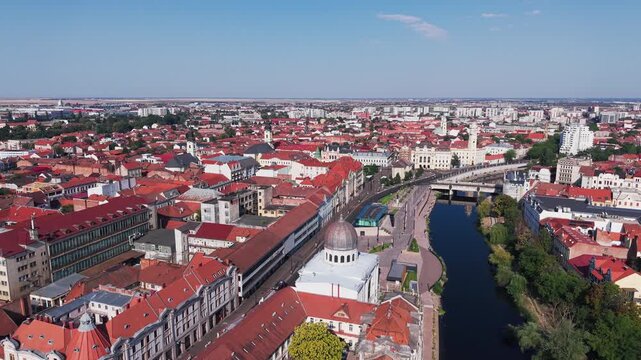 Oradea city center,Romania, drone footage 4k ProRes rec.709 dlog