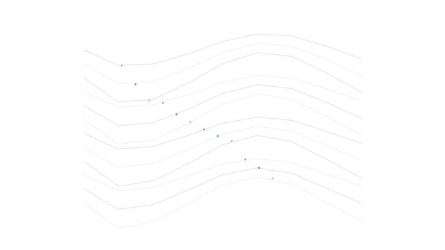 Abstract Minimalist Data Visualization Contour Lines on White Background