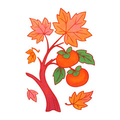 Naklejka premium PNG Vibrant autumn leaves illustration