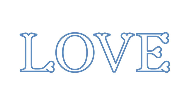 LOVE Bone Serif Typography Design