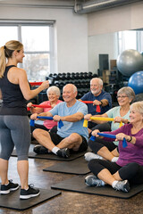 Fototapeta premium Fitness Class with Instructor