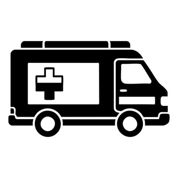 Ambulance vector silhouette