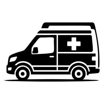 Ambulance vector silhouette