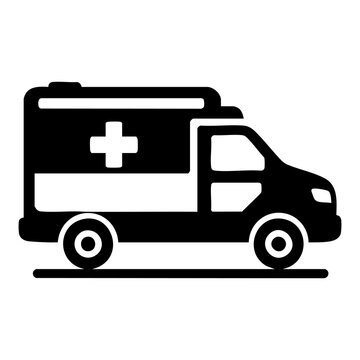 Ambulance vector silhouette