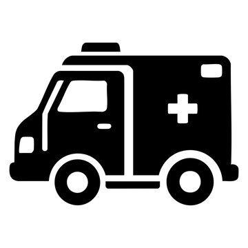 Ambulance vector silhouette