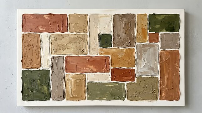 Natural Clay Patchwork Background