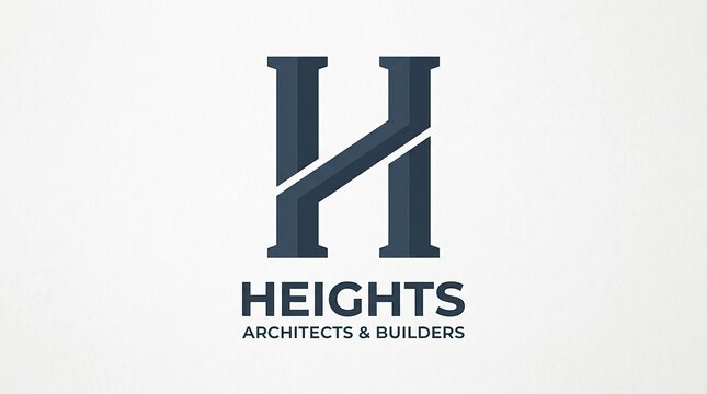 Letter H logo design for architects and builders company branding identity