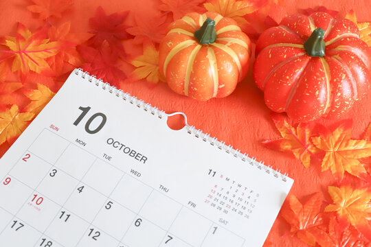 ハロウィンイメージ　10月のカレンダー