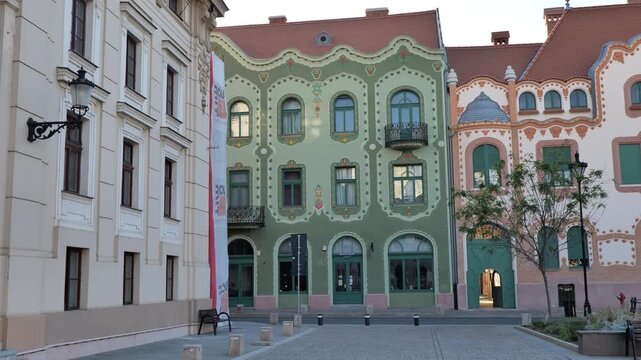 Oradea city in Romania 4k footage