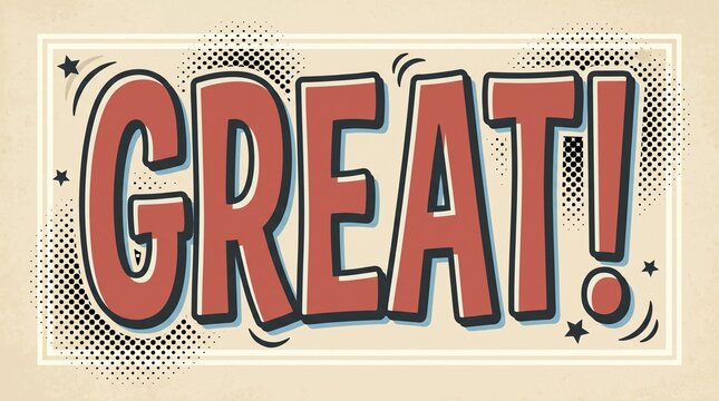 GREAT! Vintage Newspaper Comic Lettering with Classic Halftone Print Style